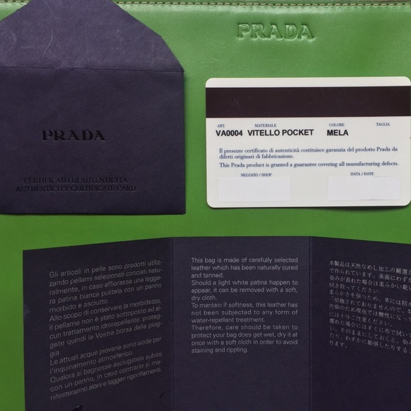 Authentic Prada Vitello Pocket Clutch, Leather *RARE COLOR* - Picture 7 of 7